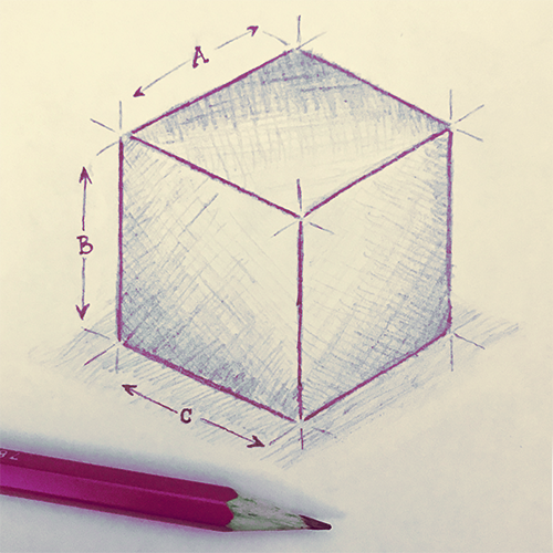 Cube Sketch red